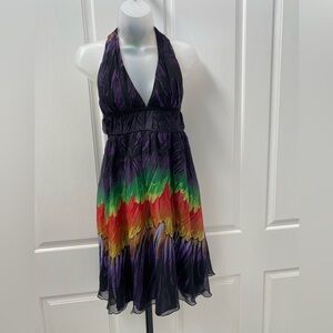 Sanjoy Multicolor Halter Dress M